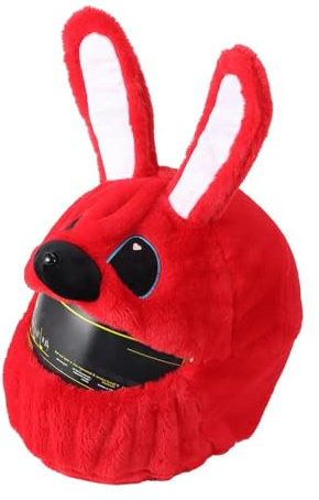 Housse de casque de moto – Protection amusante pour casque de moto, manchon de casque animal flufy | Housse de protection en peluche de dessin animé pour casque de sécurité, bouclier en matériau