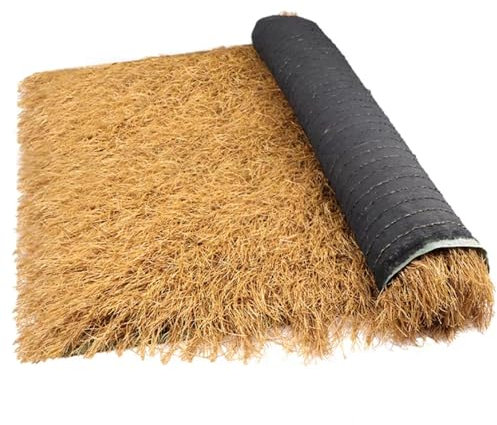 Techo De Paja Artificial, Estera De Paja De Palma Sintética De Plástico PE, Rollo De Paja De Simulación Estilo Mexicana, Decoración De Valla De Jardín Y Decoración De Bar(1x17m(3.28x55.77ft))