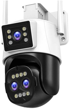 Telecamera Wi-Fi Esterno, Telecamera IP 9MP 4K Telecamera IP esterna Zoom 8X Tre lenti Monitoraggio automatico Telecamera di sorveglianza Protezione di sicurezza Telecamere CCTV PTZ per la sicurezza d