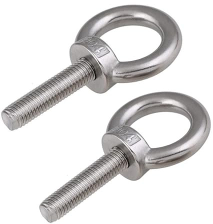 Treer 2 Stück Augenbolzen M16 Ösenschrauben Ringschrauben aus Edelstahl A2 V2A, Augenschrauben Augbolzen Hardware mit Außengewinde,Befestigungsschraube (M16x50)