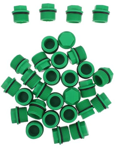 ibasenice 30pièces Bouchons De Fin De Tuyau à Vis Male pour Irrigation De Jardin Arrêts De Tuyau Ppr pour Prévenir Fuites Et Obstructions