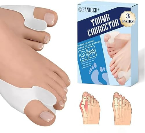 6 pezzi separatori dita piedi,Divaricatore Alluce Valgo,Silicone Uomo Donna Divaricatore Dita Piedi,per Rilassare, Divaricare e Allungare le Dita,Ridurre il dolore all'alluce