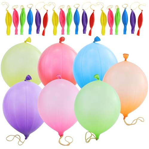 35 globos perforados con cinta elástica y 2 nudos, globos perforados de colores, globos perforados robustos grandes, globos de látex, globos troquelados de alta elasticidad para bodas