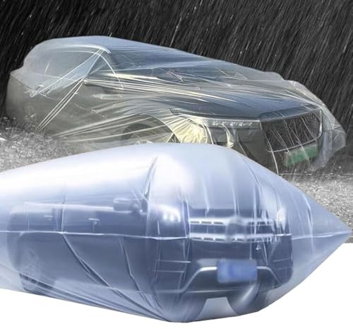 Capsula Per Auto, Copertura Impermeabile Sigillata Tutte Le Condizioni Atmosferiche, Copertura Per Auto In Plastica PE Riutilizzabile, Scudo Berlina SUV Universale Copertura Esterna Completa
