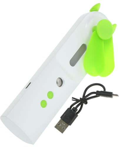 HEALSOPTHY Ventilador Portátil Recargable Mini con Silenciosas Enfriador Personal USB y Función de Spray de Compacto y para y Actividades al Aire Color Verde