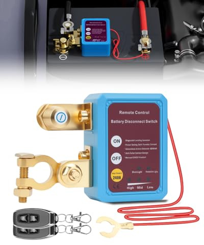 SUPAREE 240A Stacca Batteria per Auto Remoto Interruttore Stacca Batteria 12V Staccabatteria Automatico con 2 Telecomandi Antifurto per Auto SUV RV Fuoristrada Furgone Camion