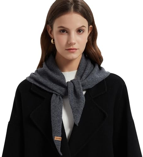 ACUSHLA 100% Merino Wool Triangle Scarf for Women, Fashion Neckerchie