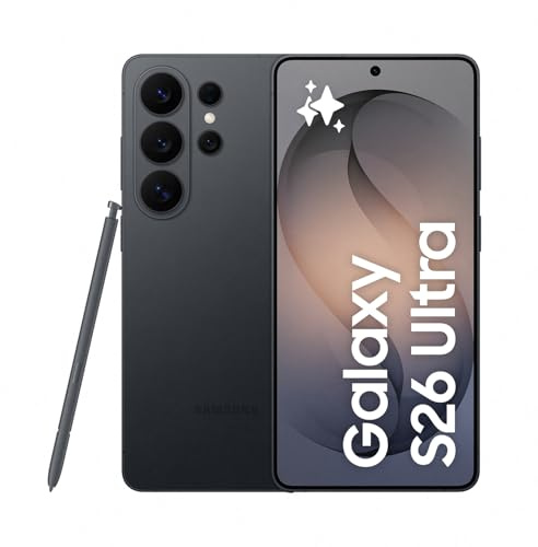 Samsung Galaxy S26 Ultra AI Phone, Privacy Display, Snapdragon AP, 200MP Camera, 12 GB Memory, 512 GB Storage, 5000 mAh Battery, Galaxy AI, Black, 3 Year Extended Warranty (UK Version)
