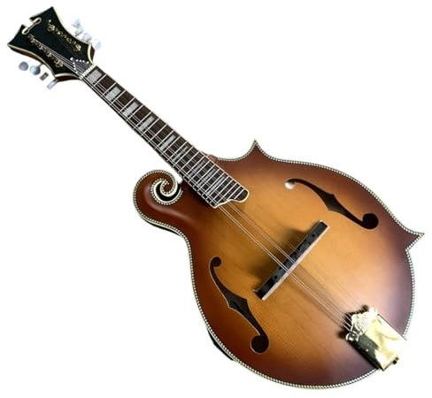 Mandolina Para Principiantes Mandolina Guitarra Acústica Eléctrica Abeto Macizo Y Arce 28 Pulgadas Color Madera Natural