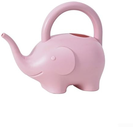 Arrosoir portable de 1 l pour enfants, bouilloire d'arrosage en forme d'animal - Outil éducatif léger pour le jardinage des enfants - Design amusant - Éléphant - Rose