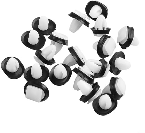 20 clip per pannello di rivestimento della portiera dell'auto per Fiat Ducato, elementi di fissaggio per modanatura esterna con OEM 71728806 856543, rivetti a pressione in plastica bianca nera per