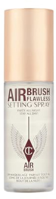 Charlotte Tilbury AIRBRUSH FLAWLESS SETTING SPRAY TRAVEL, Fixierspray, 34ml, Ölfrei, Wasserfest, bis zu 16 Stunden Halt, mit Aloe Vera
