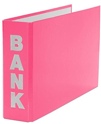 10x Bankordner / 140x250mm / für Kontoauszüge / Farbe: pink