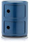 Kartell Componibili, Conteneur 2 éléments, Bleu, Base ronde