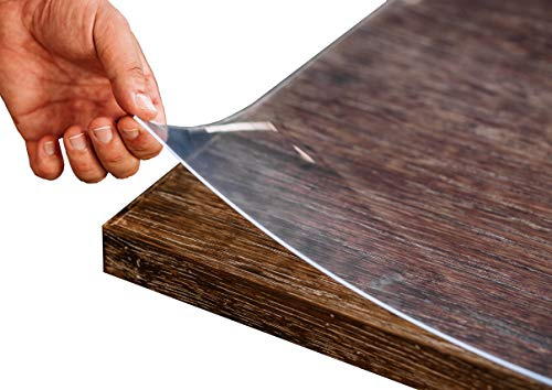 Tischfolie PVC transparent hochglanz Maßanfertigung Exakter Schnitt Tischdecke Schutzfolie Folie 2,5 mm (80 x 90 cm)