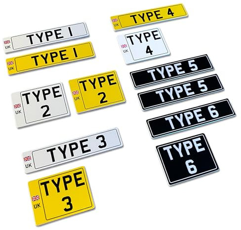 1:8, 1:10, 1:12, 1:14, 1:18 Scale Radio Controlled Car UK British RC Mini Plastic Number License Plates Pair for Car Drift