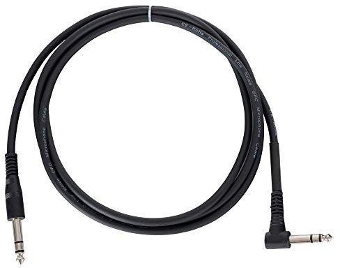 Pronomic INSTS-A-2 Cavo Jack Stereo Con Spina Angolata 2 m, Lunghezza: 2 m | Cavo audio universale, Schermatura simmetrica, Inclusa fascia a strappo, Colore guaina: nero, Colore: nero, Qualità Pronomic
