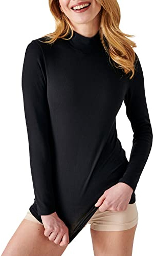 Damart T-Shirt Col Montant Fine Côte, Thermolactyl Sensit sous-vêtement Femme (Lot de 1)