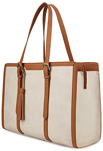 ECOSUSI Laptoptasche 15,6 Zoll Aktentasche Damen handtasche damen Groß Handtasche Business Arbeitstasche Bürotasche Notebooktasche Shopper damen groß