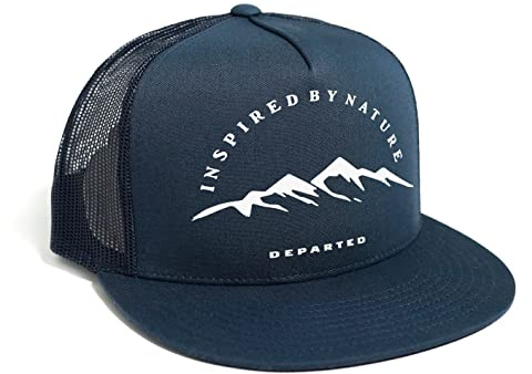 DEPARTED Herren Mesh Trucker Hat mit Print/Motiv - Snapback Cap - No. 143, Coastal Navy