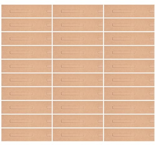 50 Stück Kraftpapier Stiftetui Mit Klarem Fenster, Einzelstift Verpackung Für Büro, Schule, Geschenk, 15.5X4Cm