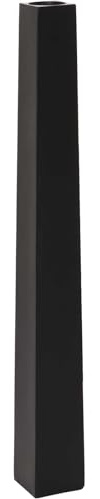 VIVANNO Bodenvase Standvase Fiberglas Obelisk Schwarz Matt 100