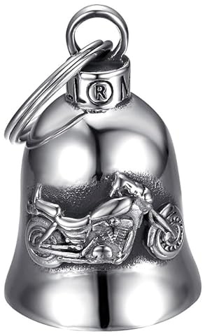 MOCY BELL - Moto campana BECANE Portafortuna MOCY BELL Acciaio inox Argento