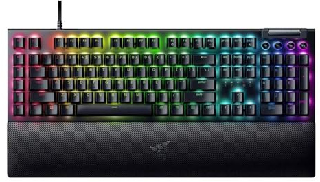 Razer BlackWidow V4 - Mechanische Gaming-Tastatur Snap Tap (Mechanische Yellow Switches, 6 Makro-Tasten, Doubleshot-ABS-Tastenkappen, Chroma RGB) QWERTZ DE-Layout | Schwarz