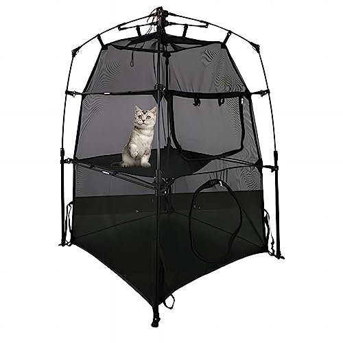 Outdoor Katzengehege für Indoor-Katzen oder mehrere Katzen - Tragbares Katzenzelt, Outdoor Katzenzelt Katzenlaufstall, Katzenlaufstall im Freien, Katzengehege im Freien, Katzengehege im Freien