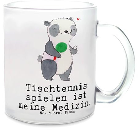 Mr. & Mrs. Panda Teetasse Panda Tischtennis - Geschenk, Teebecher, Auszeichnung, Tischtennis Verein, Schenken, Hobby, Ballsport, Tasse mit Henkel,