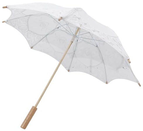 TOYANDONA Spitzenschirm Dekorativ für Hochzeit Vintage Schirm Blumenförmig Spitze Sonnenschirm Elegant Schirmdeko Fotorequisiten Schirmbasteln