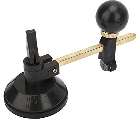 Glass Cutter Compasses Circular Cutting Cutter with Suction Cup Circle for Glass Drawing Lampblack Machine (Diameter 20cm/7.9in)