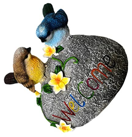 Parliky 1stück Vogel Garten Statue Resin Garten Skulptur Lebendige Deko Und Terrasse Charmantes Ornament Für Innen Und Außen