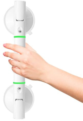 LYtech Suction Bathroom Grab Rails Anti-slip Shower Grab Bar Handle Safety Hand Rail Support with Suction Cup Portable Bath Mobility Tools Suction Grip for Elderly Seniors Children
