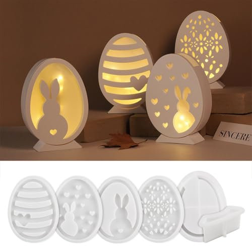 Silikonformen Gießformen Ostern, Silikonform Gießformen, Hasenform für Ostern, Ostern Hase Backform, 3D Kaninchen Gießform Ostern für DIY Handwerk, Ostern Dekoration