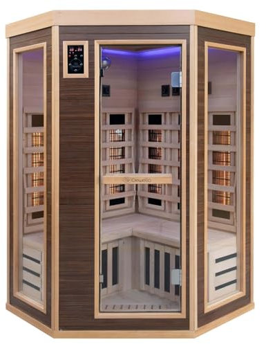 XL Luxus LED Infrarotsauna - Infrarotkabine 120x120 Dual-Therm Vollspektrum 2025