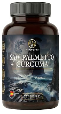 FORTALEZA | Saw Palmetto 20:1 (8.000 mg eq.) + 45% Ácidos Grasos | Con Cúrcuma y Zinc | Bienestar Masculino y Equilibrio | 90 Cápsulas Veganas | ZENVITAE