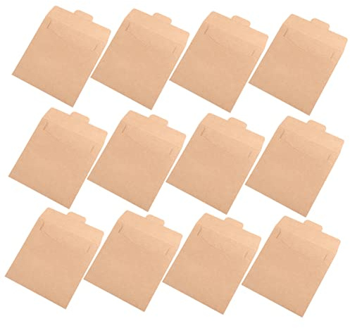 ERINGOGO 30 Stück Kraft CD Hüllen aus Robustem Papier Verpackungsfertig für DVDs und CDs