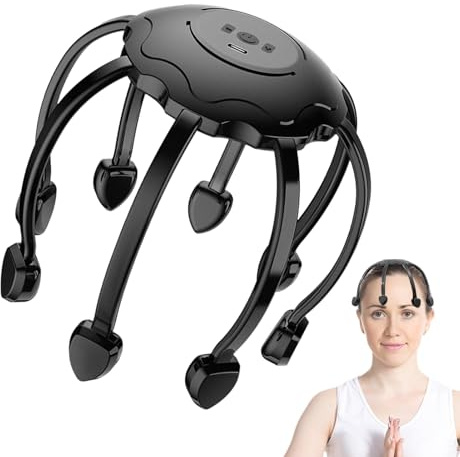 Masajeador Eléctrico De Cabeza Rascador De Cabeza Masajeador De Cuero | Cabelludo - Pulpo Automático Experimente Todos Los Beneficios De Un Masaje Del Cuero Cabelludo Con Nuestro Masajeador De