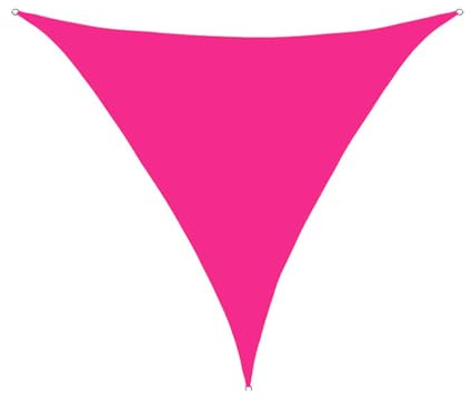 Vela parasole triangolare impermeabile, con occhielli, 2/3/4/5 m, colorata, protezione dai raggi UV, per balcone, patio e campeggio, rete ombreggiante resistente alle intemperie (3 x 3 x 3 m, rosa)