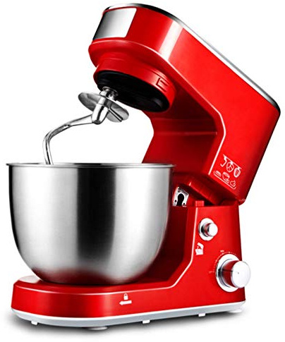 KHYTEBV Amasadora, batidora de Pedestal, batidora de Alimentos con Cabezal inclinable de 5 l y 1000 W, batidora eléctrica de Cocina con Gancho para Masa, batidor y Varillas, Color Rosa