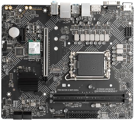 Spelmoderkort Fit For MSI PRO H610M-G WIFI DDR4 H610 LGA 1700 Moderkort for i5-12400F i7-12700K i3-12100F i5-12400 CPU HDMI Micro ATX