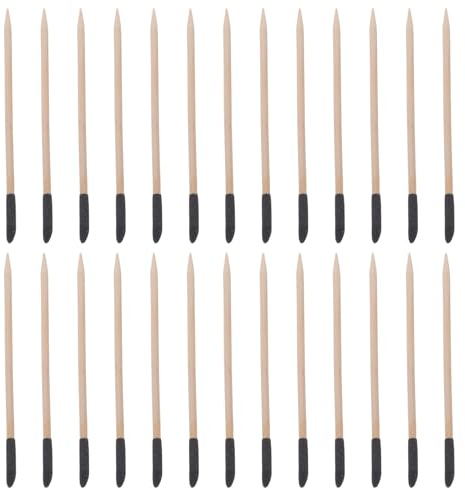 BEBEMOKO 100 pezzi Bastoncini Manicure in Legno Doppia Punta Levigatura e Lisciatura per Unghie Bastoncini Arancio per Cuticole Art Strumenti Professionali per Cura e Decorazione Unghie