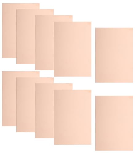 BEBEMOKO 10 Stück Doppelseitige Kupfer Leiterplatten Pcb aus Fiberglasverstärktem Kunstharz Beige für Elektronische Projekte und Statisch Resistente Praktische Elektronik Steckbretter