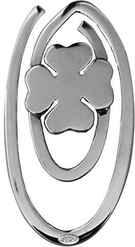 SILBERKANNE Geldklammer Kleeblatt 6x3,5 cm Silber 925 Sterling in Premium Verarbeitung