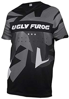 UGLY FROG Bike Wear Designs Element MX Jersey Shocker Schwarz Weiß Motocross Downhill Jersey Enduro Cross Motorrad MTB Kurz/Langarm Herren Bekleidung DEHerDownFT06
