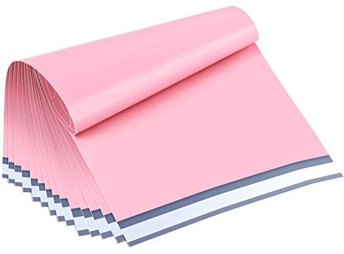 UCGOU Poly Mailers 14.5x19 Inch Light Pink 100 Pack Large Shipping Bags #7 Strong Thick Mailing Envelopes Self Sealing Adhesive Waterproof and Tear Proof Boutique Packaging Postal for Clothing