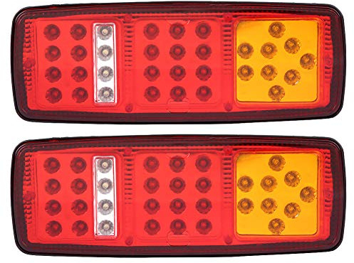 Aramox fari coperchi fanali posteriori rimorchio Fanale posteriore 12v, 1 paio di indicatori luminosi a LED Lampada di retromarcia freno posteriore per camion con rimorchio 12V
