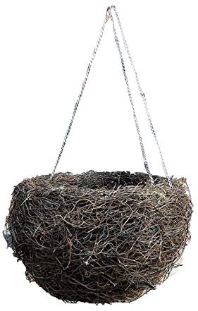 Nistkästen Natürliches Vogelnest mit handgemachtem Rattan, Vogeldekoration Hängender Korb Schwingspielzeug, Durchmesser 15 20 25 30 35 40 50 cm (Size : 50cm)