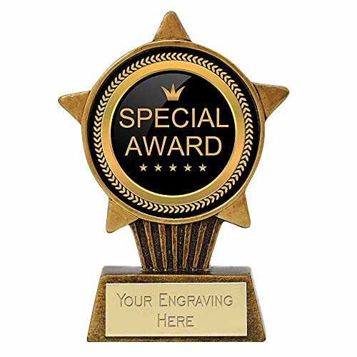 TROPHIESPLUSMEDALS Special Award Mini Star Trophy, 10cm, Engraving